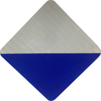 SNOWPLOUGH MARKER 25X25 ALU .081 BLUE/WHITE HI