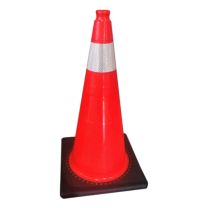 TC-51B 28" Orange Traffic Cone with 10 Lbs. Black Base & 4" Collar