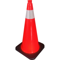 CONE 28" ORANGE 7LBS BLACK BASE WITH 4" COLLAR