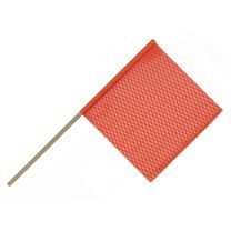 Orange Reflective Mesh Flag with 4' Dowel