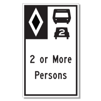 HOV-1 Lane 2 Or More