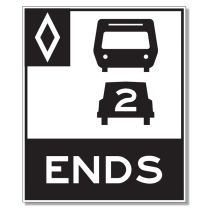 HOV-12 Lane Ends (Gound-Mounted)