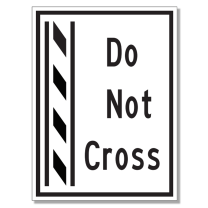 HOV-4aL Do Not Cross Left (Ground-Mounted)