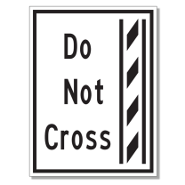 HOV-4aR Do Not Cross Right (Ground-Mounted)