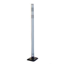 Impact Recovery Systems (IRS) White Open Top Black Cap Flexible Delineator Post