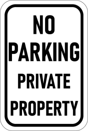 No Parking Private Property