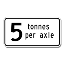 RB-76TA Load Restriction Weight Tab