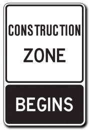 RB-90A Construction Zone Begins (Rental)
