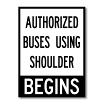 RB-98 Authorized Buses Using Shoulder Begins