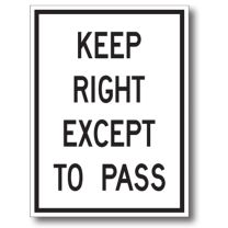 RB-33 Keep Right Except To Pass