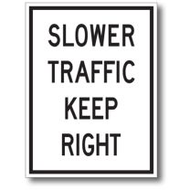 RB-34 Slower Traffic Keep Right