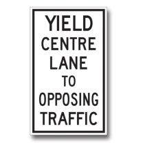 RB-36 Yield Centre Lane To Opposing Traffic