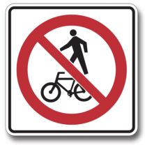 RB-68 No Bicycles or Pedestrians Permitted 