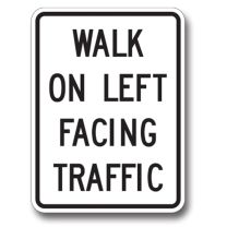 RC-1 Walk On Left Facing Traffic