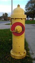 8" Fire Hydrant Ring for 2.5" Nozzle H.I. Red