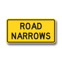 WA-28T ROAD NARROWS TAB 30cmX60cm