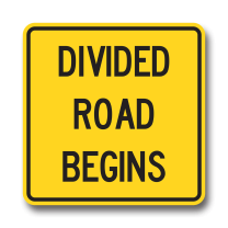 WA-34T DIVIDED ROAD BEGINS TAB 60cmX60cm