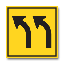 WA-52L TWO LEFT LANES EXIT 120cmX120cm