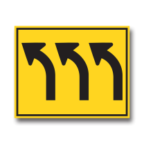 WA-54L THREE LEFT LANES EXIT 120cmX150cm