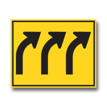 WA-54R THREE RIGHT LANES EXIT 120cmX150cm