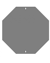 BLANK OCTAGON 75X75 STL 16GA GALVANIZED [STOP SIGN]
