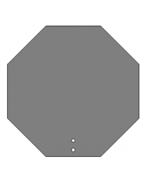 BLANK OCTAGON 45X45 ALU .064 [STOP/SLOW]
