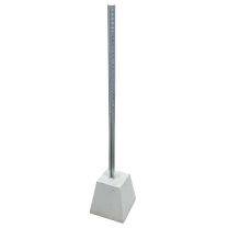 60" Mini U-Channel Post with 100 Lbs. Concrete Base