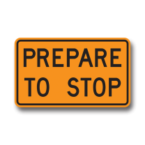 TC-23AT PREPARE TO STOP TAB 45cmX75cm