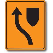 TC-25L ROUNDABOUT LANE DESIGNATION LEFT 60cmX90cm