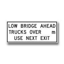 TC-33 LOW BRIDGE AHEAD 90cmX240cm