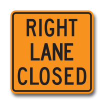 TC-3RT RIGHT LANE CLOSED TAB 60cmX60cm