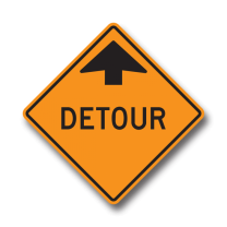 TC-5 DETOUR AHEAD