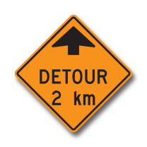 TC-5B DETOUR AHEAD 2KM