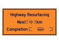 TC-81C CONTRACT INFO HIGHWAY RESURFACING 120cmX210cm