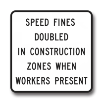 TC-90 SPEED FINES DOUBLED ENGLISH 