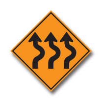 TC-9R3 DIVERSION WARNING 3 RIGHT 120cmX120cm