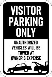 Visitor Parking Only with Towing