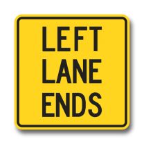 WA-23LT Left Lane Ends Tab
