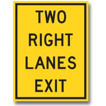 WA-57R Two Right Lanes Exit Non-Freeway 