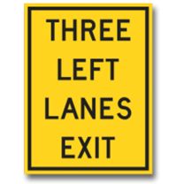 WA-58L Three Left Lanes Exit Non-Freeway