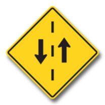 WB-4 Two-Way Traffic Ahead