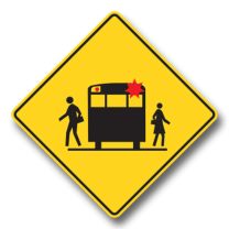 WC-26 School Bus Stop Ahead