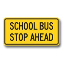 WC-26T School Bus Stop Ahead Tab