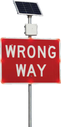 LED Wrong Way Warning System